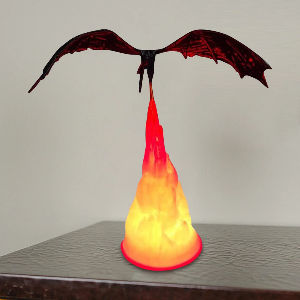 3D печатная книга с пламенем дракона уголок огонь дыхание дракон уток подставки
