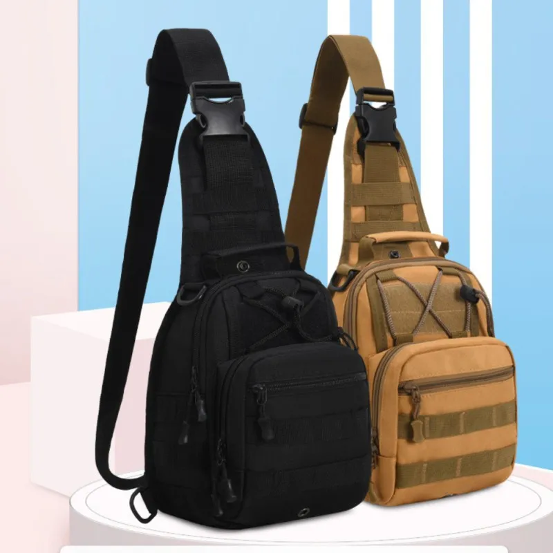 

Тактическая нагрудная сумка для спорта на открытом воздухе, велосипеда, бега, кемпинга, рыбалки, рюкзак на плечо для мужчин и женщин, Мужская...