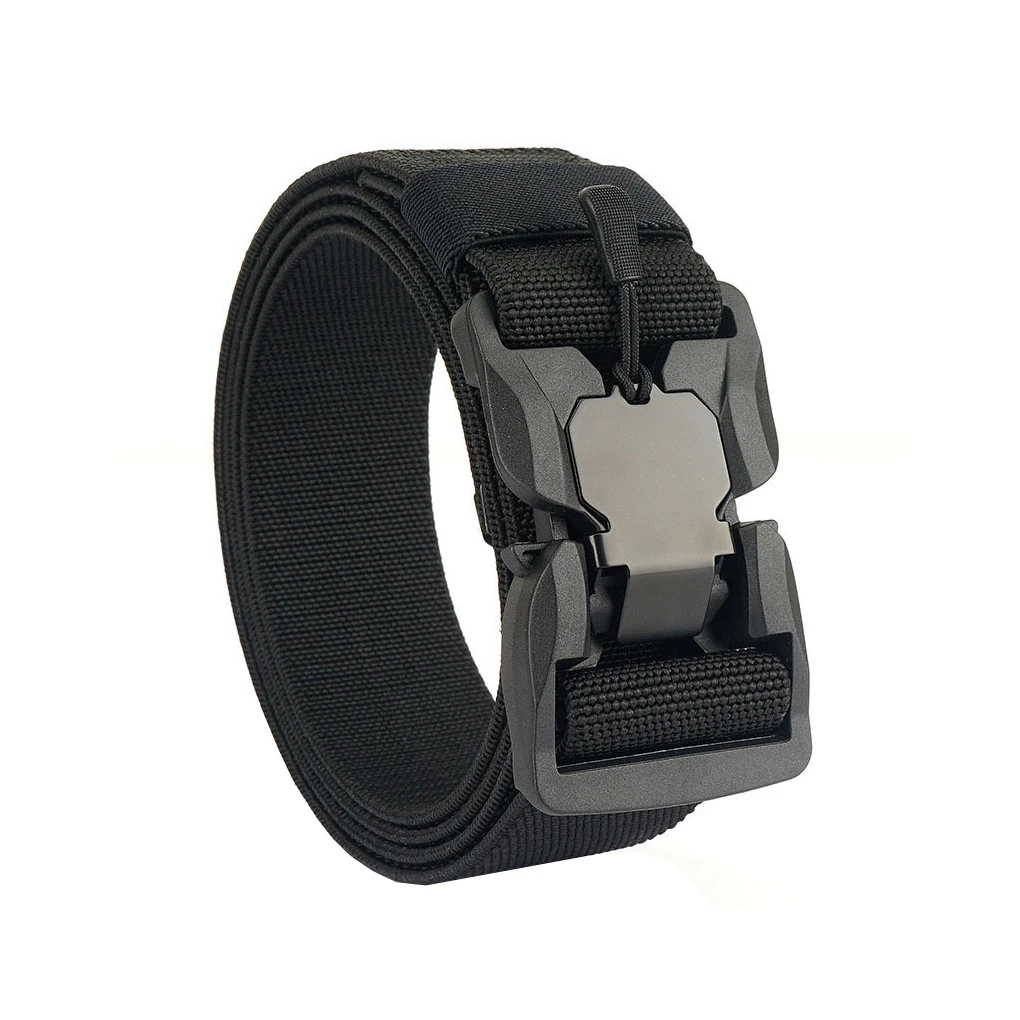 

Tactical Belt Magnetic Buckle Elastic Belt Casual Nylon Tooling Training Belt Men's Trousers Belt Outdoor Equipment