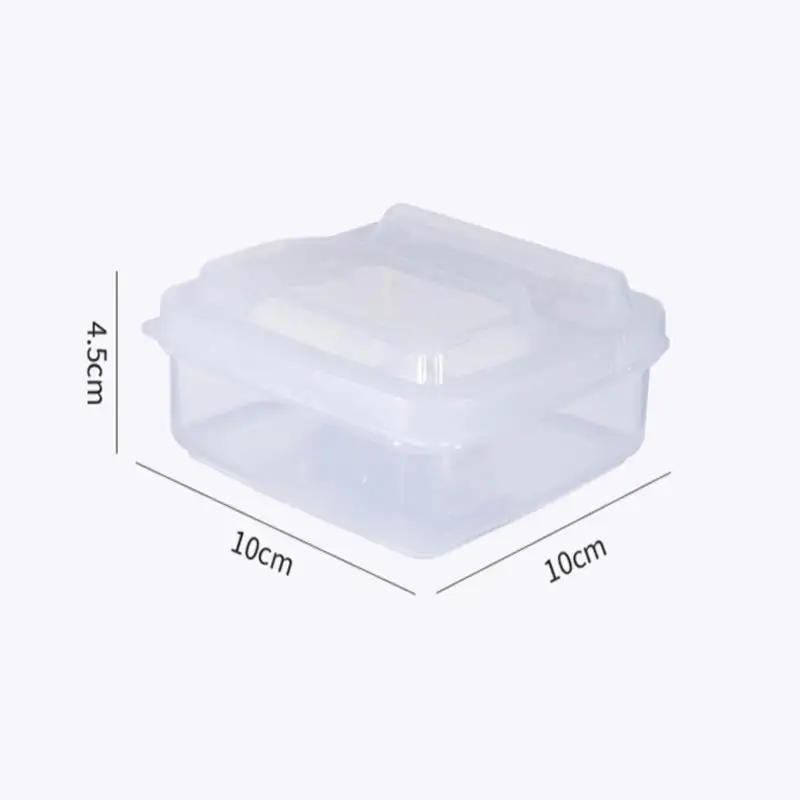 

2PCS Butter Cheese Storage Box Portable Refrigerator Fruit Vegetable Fresh-keeping Organizer Box Transparent Cheese Container