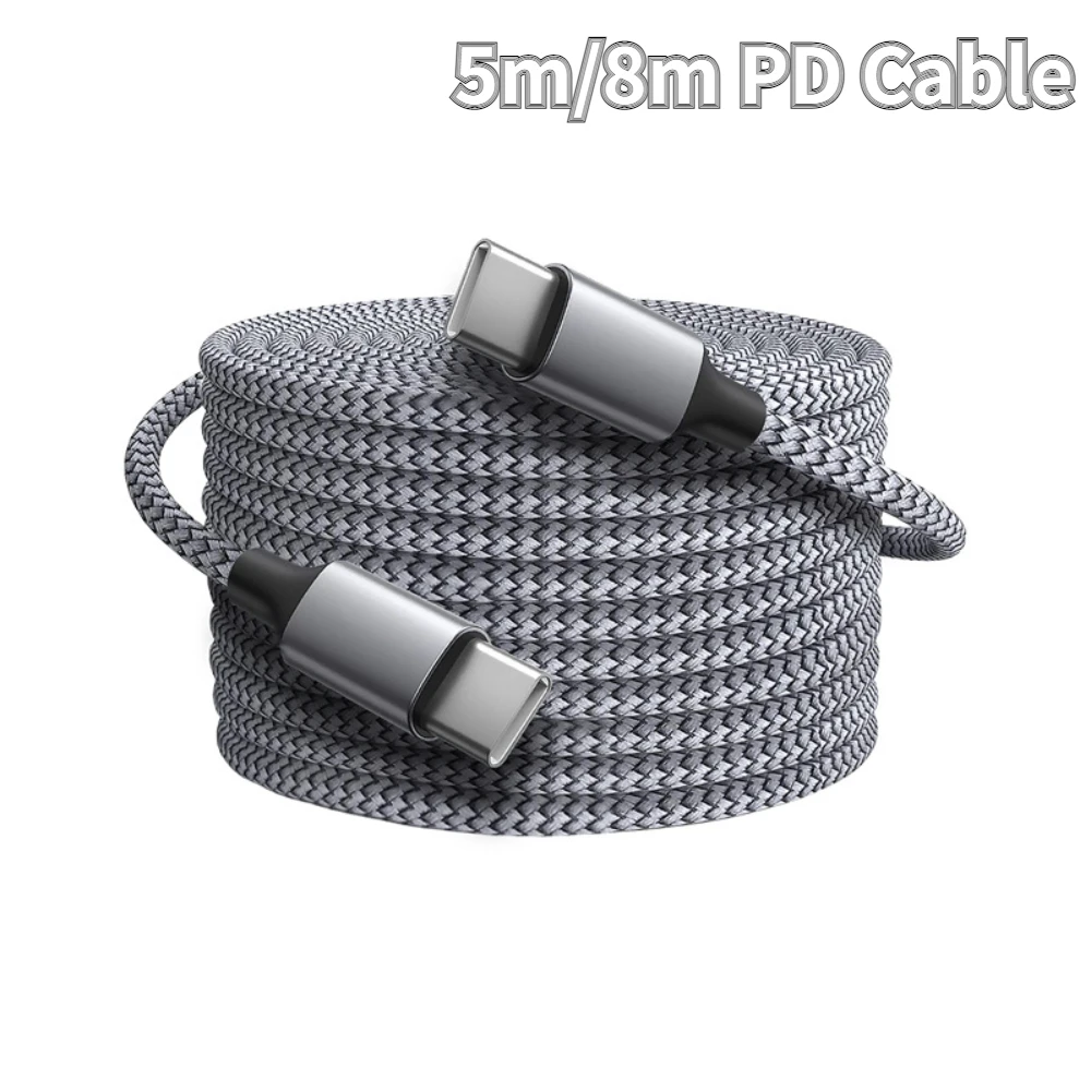 5m/8m Long Type c Cable Fast Charging USB c cable Data Trans