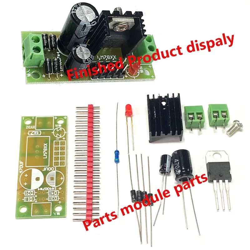 

LM7805 L7805 DIY KIT Three Terminal Voltage Regulator Power Supply Module 5V 6V 9V 12V Output Max 1.2A