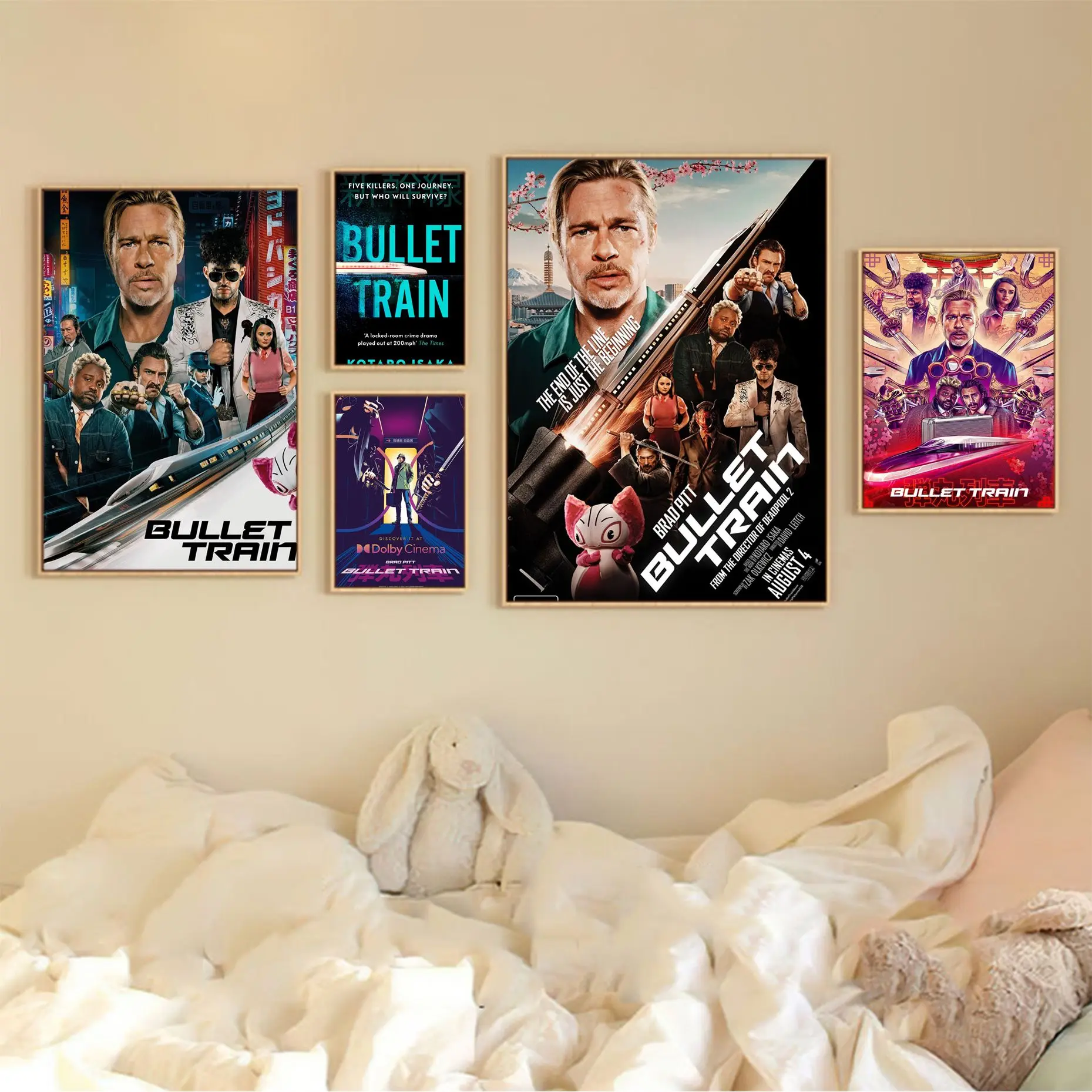 

Movie Bullet Train Classic Vintage Posters Fancy Wall Sticker for Living Room Bar Decoration Posters Wall Stickers