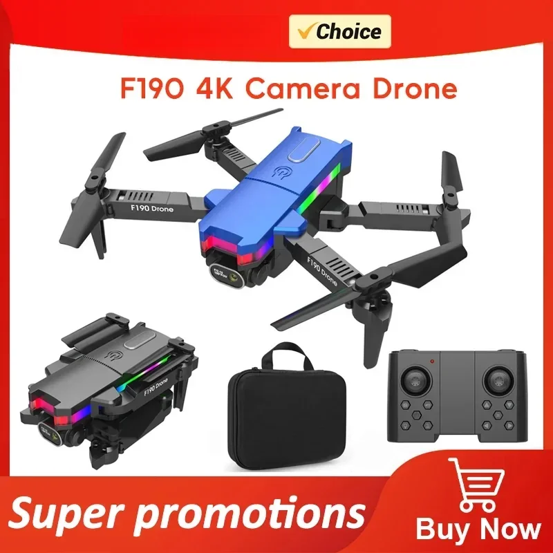 

HJ 4K HD Dual Camera RC Dron New F190 Pro Drone Fixed Height Obstacle Avoidance 2.4Ghz Wifi Fpv Foldable Quadcopter Toys GiftToy