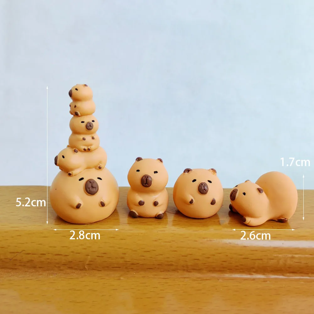 

Миниатюрные фигурки из смолы: капибара, свинья, утка