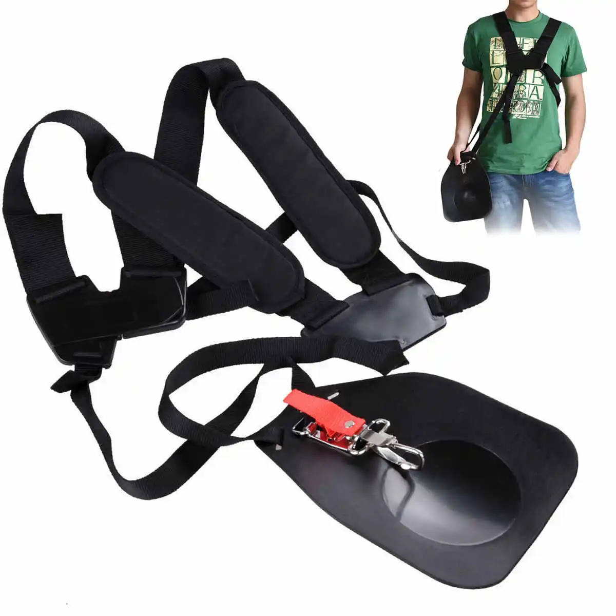 

Durable Double Shoulder Harness Strap for Brush Cutter &Trimmer with Carry Hook