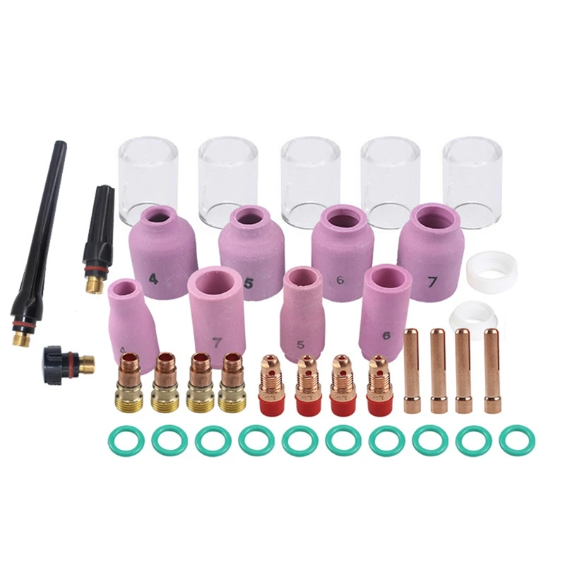 

Аксессуары для фонарь Лок TIG, расходные материалы, газовая насадка, вольфрамовая игла, поворотная крышка горелки, комплект термостойких упл...