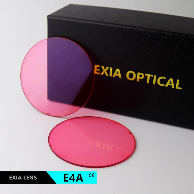 Фото Солнцезащитные очки EXIA E4A розового цвета с линзами CR39 UV400 SHMC с плоской основой, кривая 0,5 №1