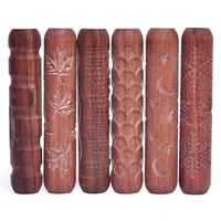 pottery tool ceramic wood carving texture mud roller pressed pattern rod rolling pin embossed stamps polymer clay modeling tools
