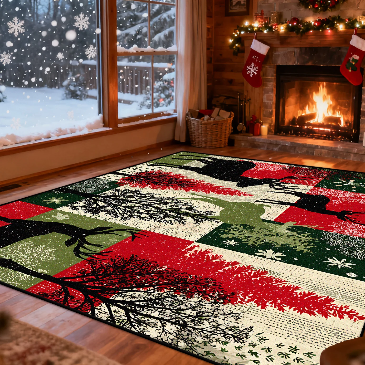 

Рождественский декоративный ковёр 100% полиэстер