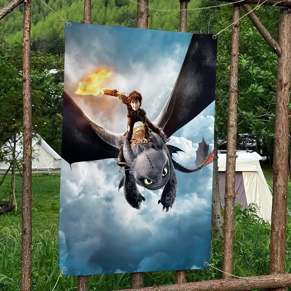 Флаги большого размера с принтом Т-образных драконов интересные украшения для