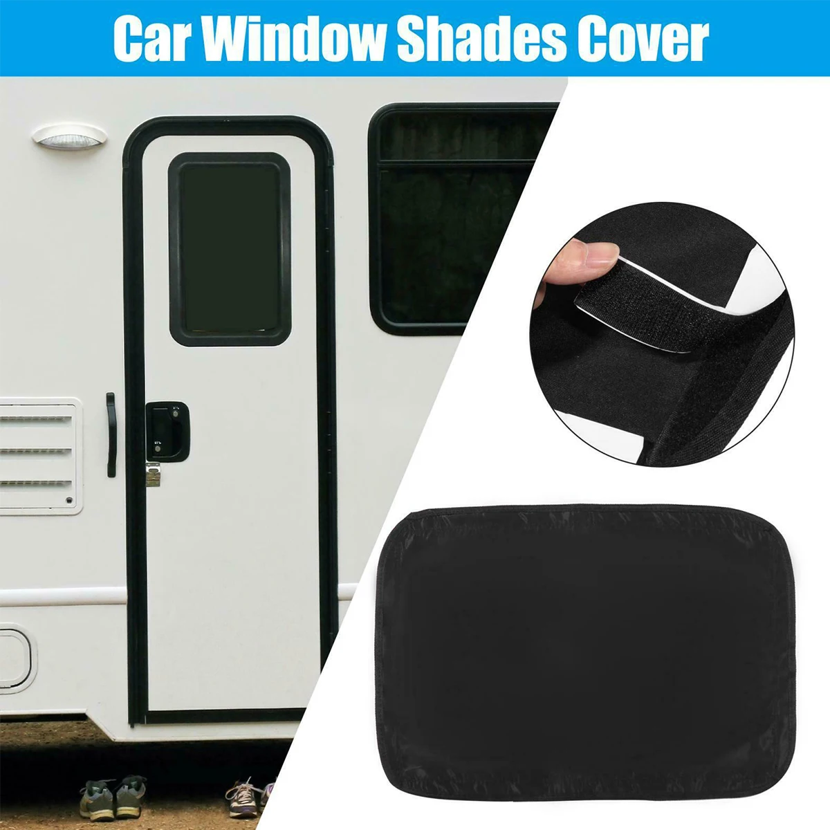

RV Window Shade Cover Sun Shade Window Screen Foldable Curtain Interior Accessories Fits for Most RV Camper Trailer