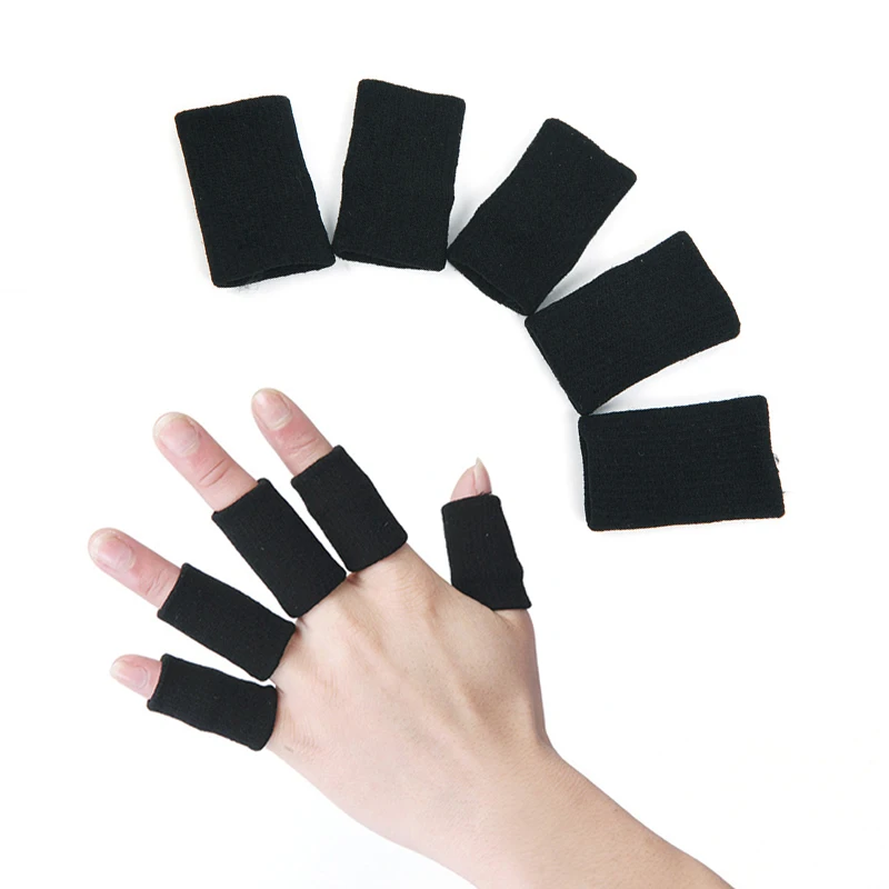 

10pcs Sports Finger Sleeves Elastic Thumb Support Nylon Stretchy Finger Guards Basketball Volleyball Protector Finger sleeve