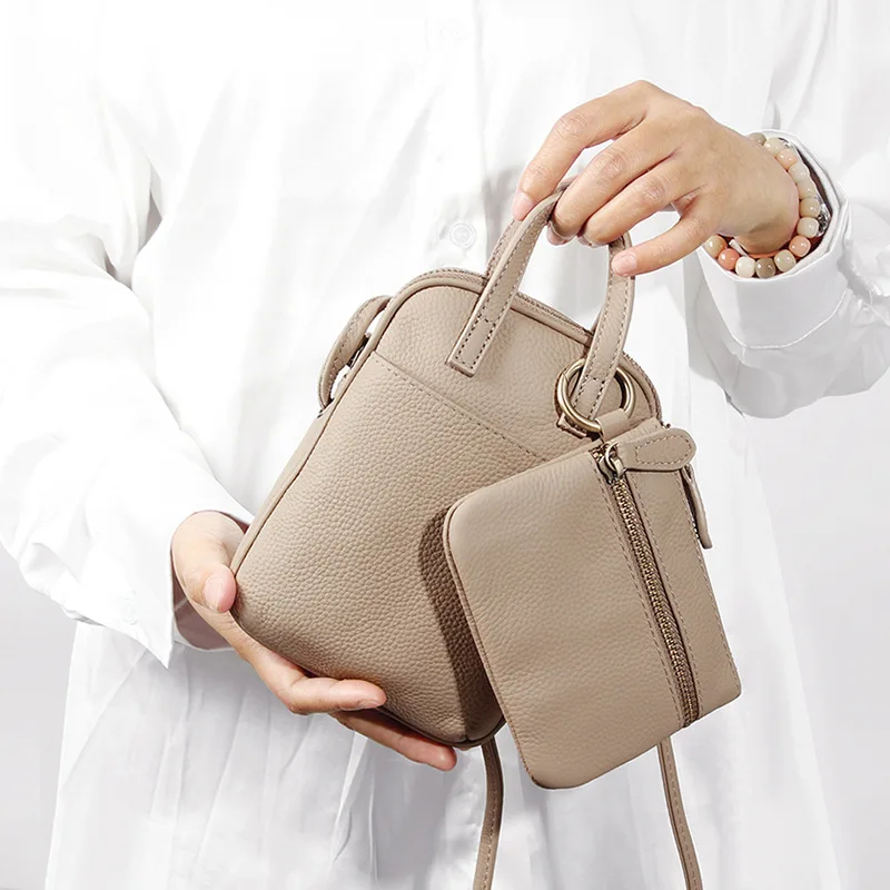 2024 модная трендовая сумка из воловьей кожи на голову для сотового телефона