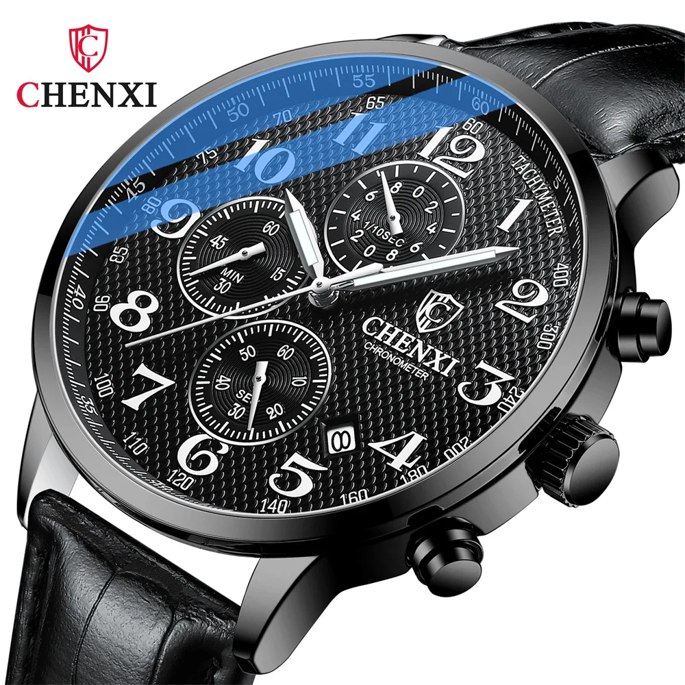

Reloj Hombre New Men's Wrist Watch Arabic Numeral Analog Quartz Watch For Men Sports Chronograph Watch Men Luminous Hands