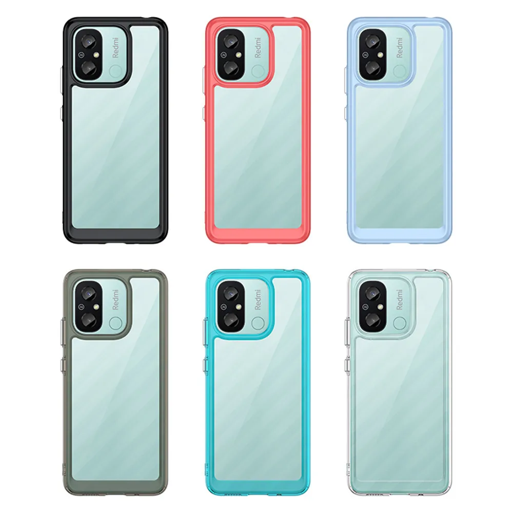 Для Xiaomi Redmi 11A Жесткий чехол для телефона с мягкой рамкой 11 A Redmi11A Полный PMMA +