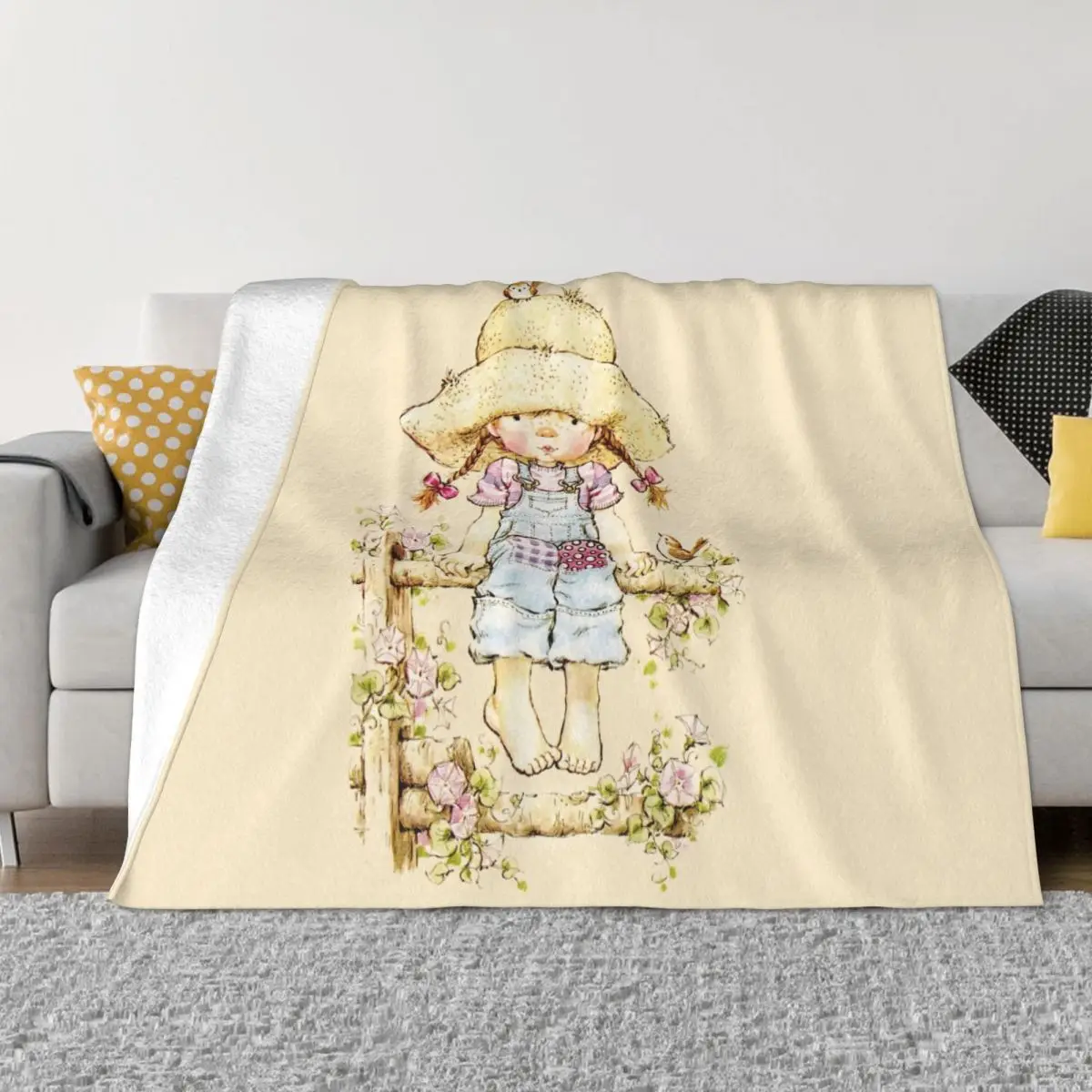 Сара Кэй-сидящее на заборе одеяло покрывало кровать уличное для кровати