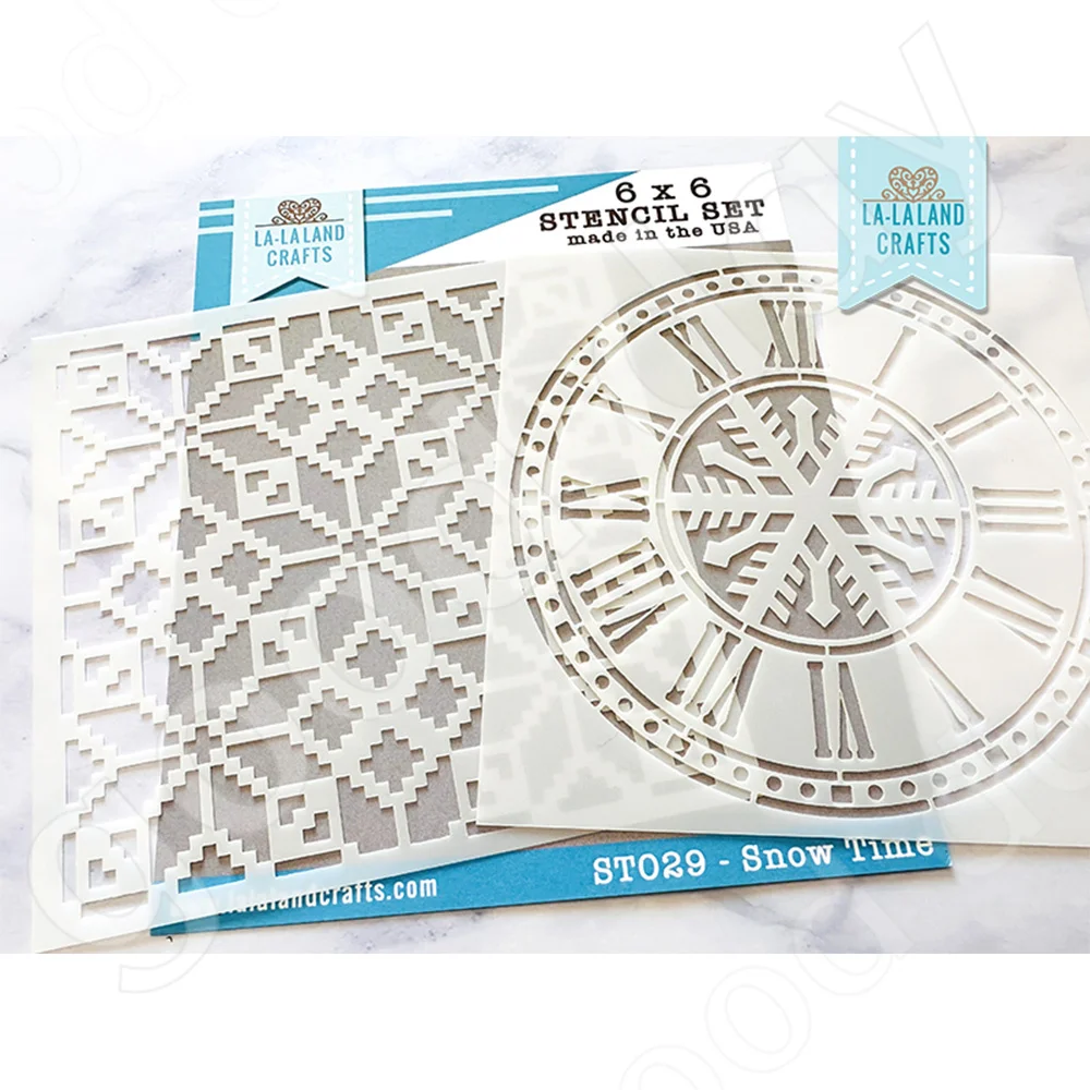 

Arrival 2022 New Snow Time Layered Production Stencil Scrapbook Diary Decoration Embossing Template Diy Greeting Card Handmade