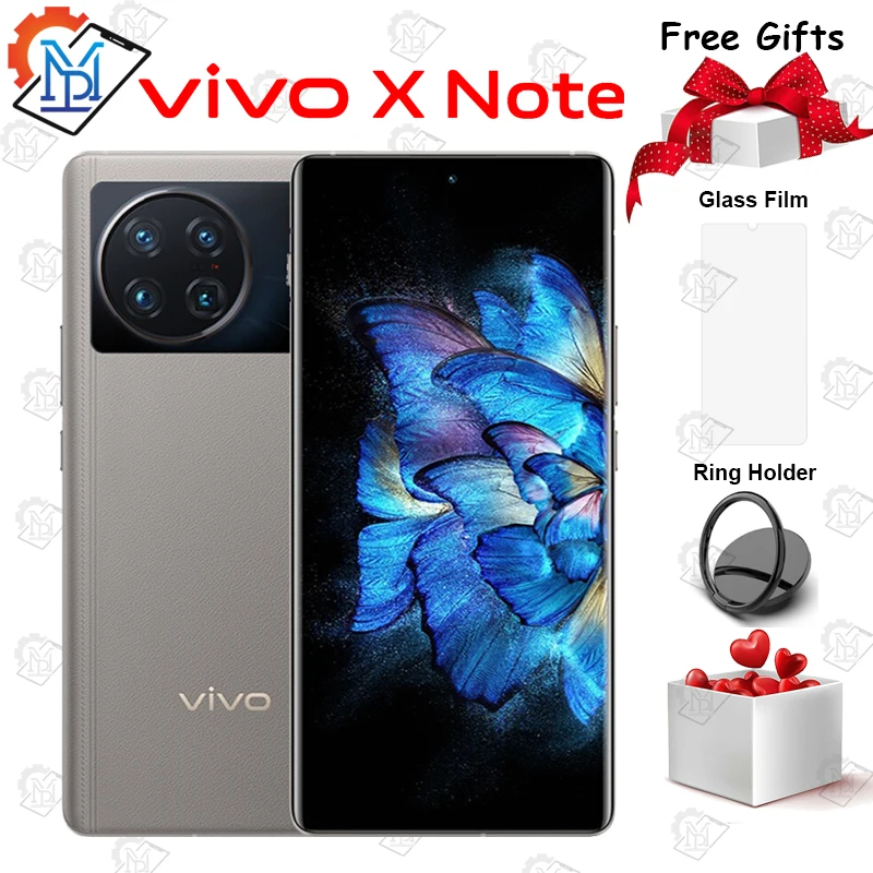 New Original Vivo X Note 5G Mobile Phone 7inch 2K+E5 3D Snapdragon 8 Gen 1 Android 12 80W Flash Charger Google Play Smarphtone