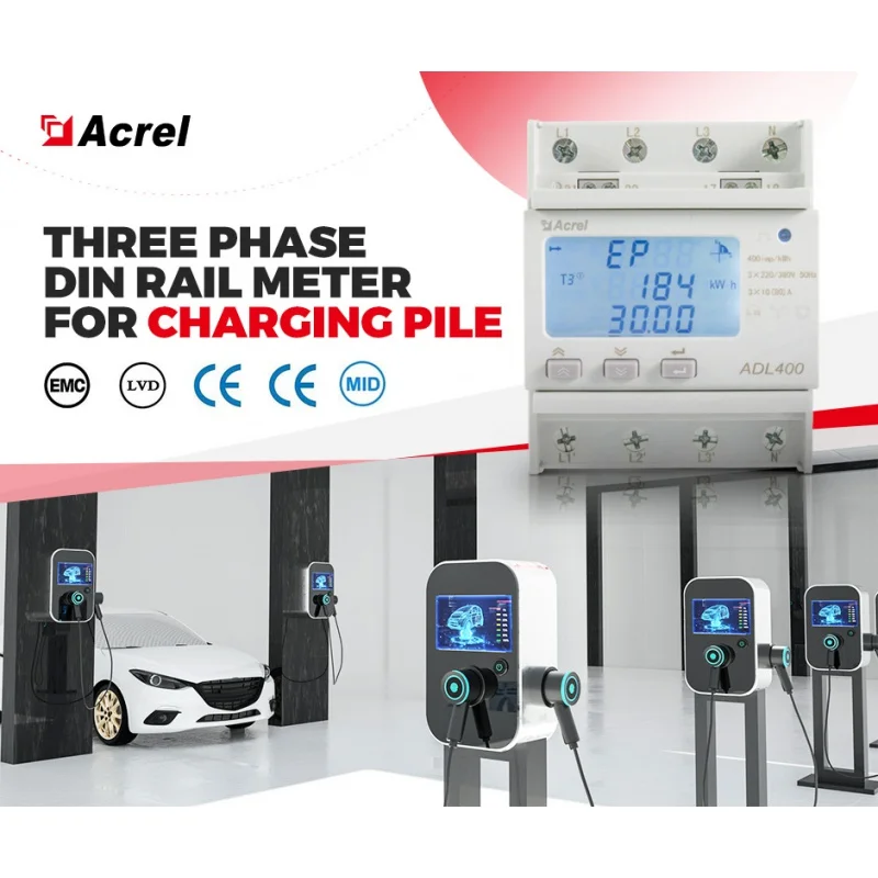 

3 Phase Digital Meter via CT/Direct Connection Modbus-RTU RS485 0.5 Class For Electric Car Charging Pile Kwh Meter IEC MID CE