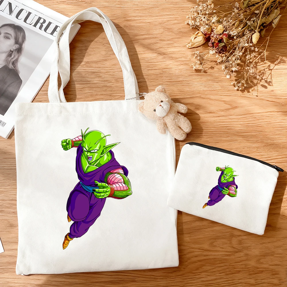 Фото Милый набор из 3-х сумок с принтом персонажей Dragon Ball (Пикколо, Воронежка), большая вместимость, аниме-дизайн, подарок для студентов №4