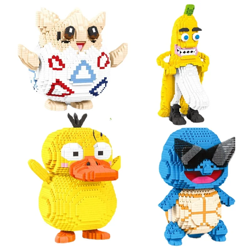 

Покемон аниме фигурка Милая психоутка Сквиртл комбинированный мультфильм Мини Бриллиант строительные блоки модель микро Кирпичи игрушки для детей подарок