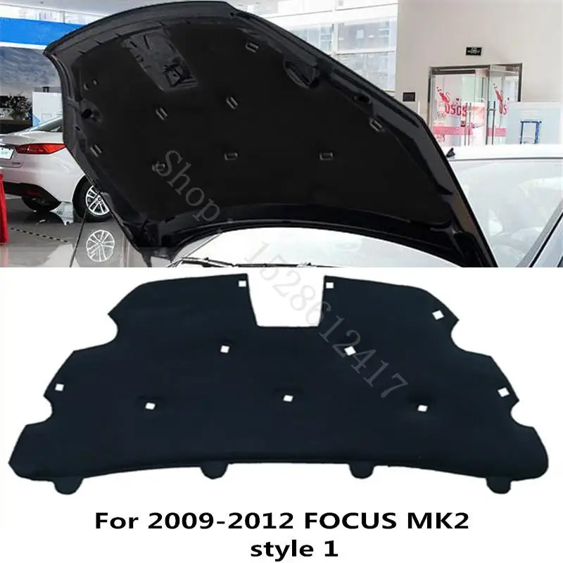 

1Set Fold Shipping For 2005-2018 Ford Focus MK1 MK2 MK3 Car Hood Engine Heat Sound Insulation Pad Cotton Soundproof Cover Mat