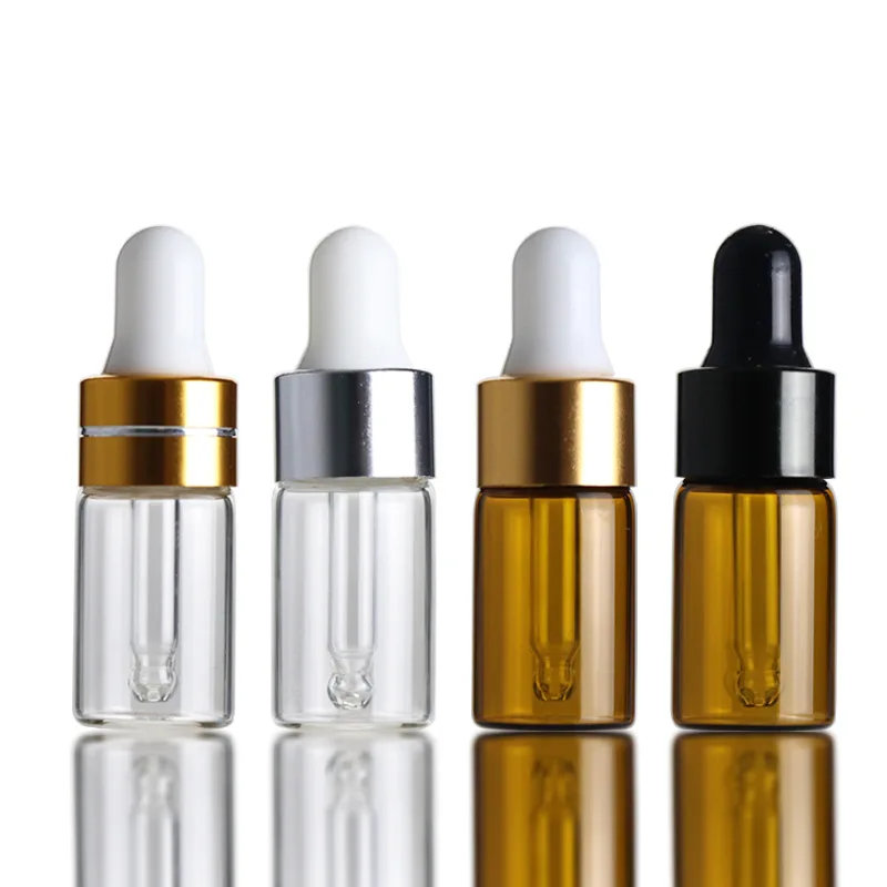 100 шт. мини-бутылки-капельницы 1 мл 2 3 5 бутылка эфирного масла пустой стеклянный