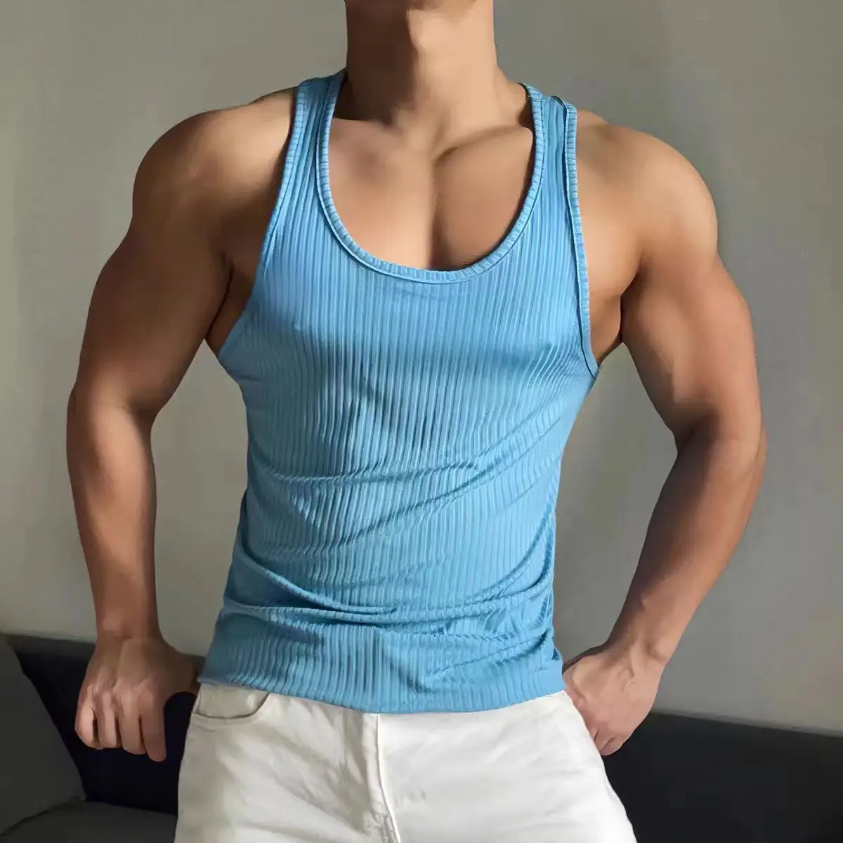 Быстросохнущая Мужская облегающая футболка для фитнеса бега тренировок без