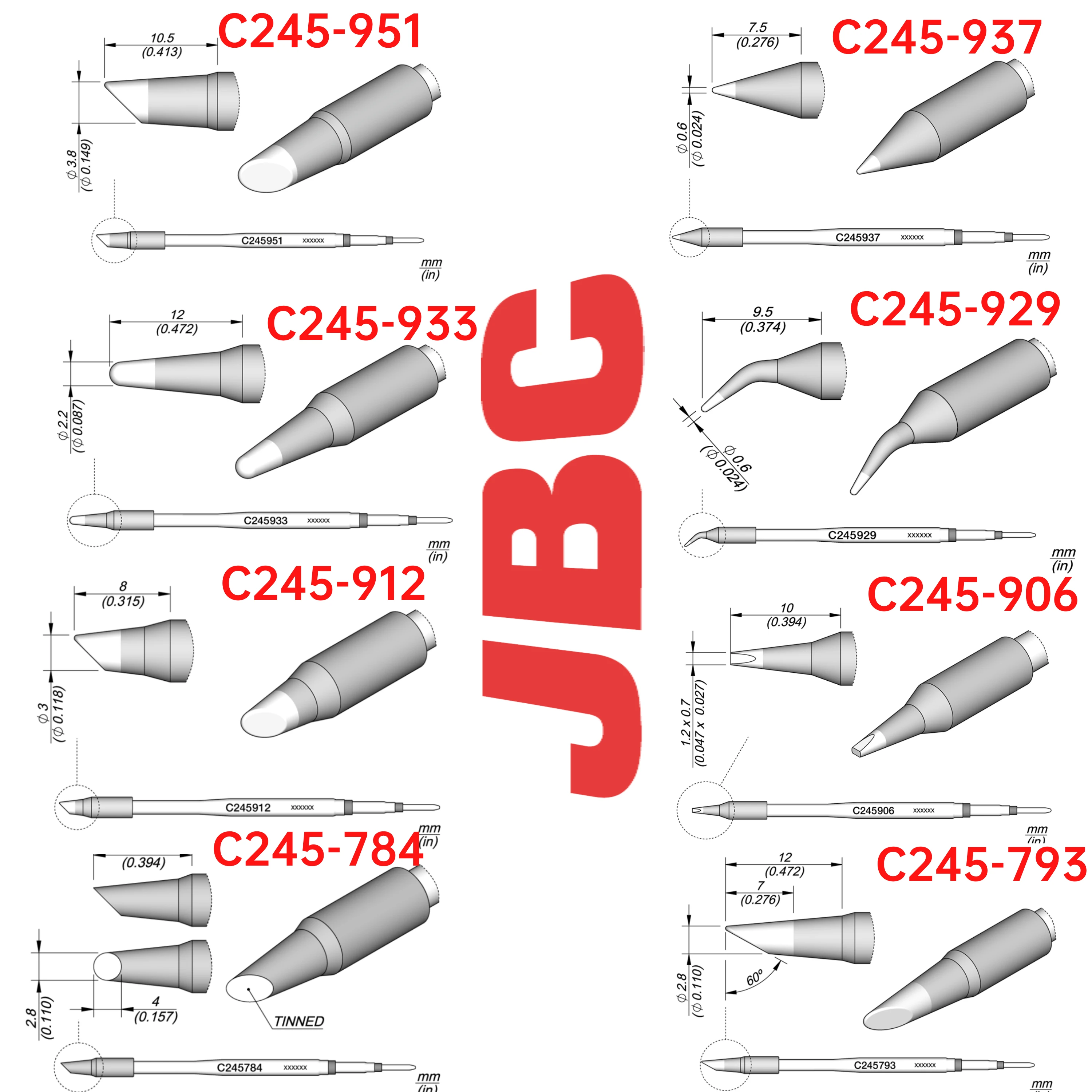 Наконечник JBC для паяльника оригинальные сварочные наконечники C245951 C245933