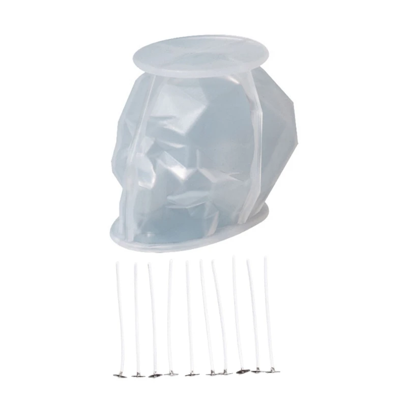

3D Skull Silicone Candle Mold Set Wax Melt Polymer Aromatherapy Making Wax