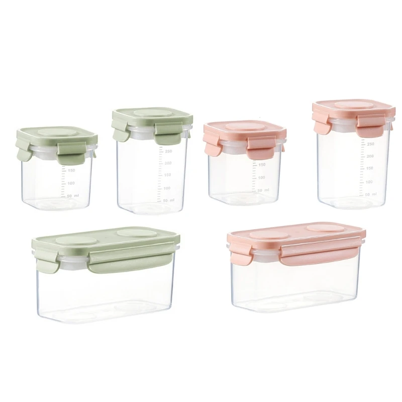 

3Pcs Food Storage Container Small Plastic Moisture-proof Containers Kitchen