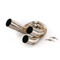 slip on motorcycle exhaust mid connect tube middle link pipe stainless steel replace catalyst for ducati hypermotard 950 950sp