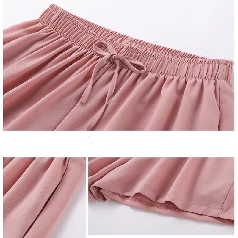 Новинка 2022 летние женские шорты юбка-шорты модные мягкие широкие брюки с высокой