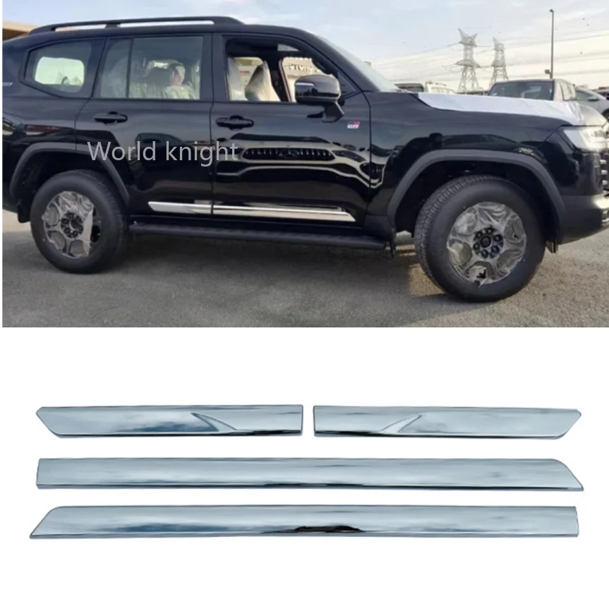 

For Toyota Land Cruiser 300 LC300 2021 2022 Chrome ABS Side Door Body Molding Cover Trim Strips Protector Exterior Accessories