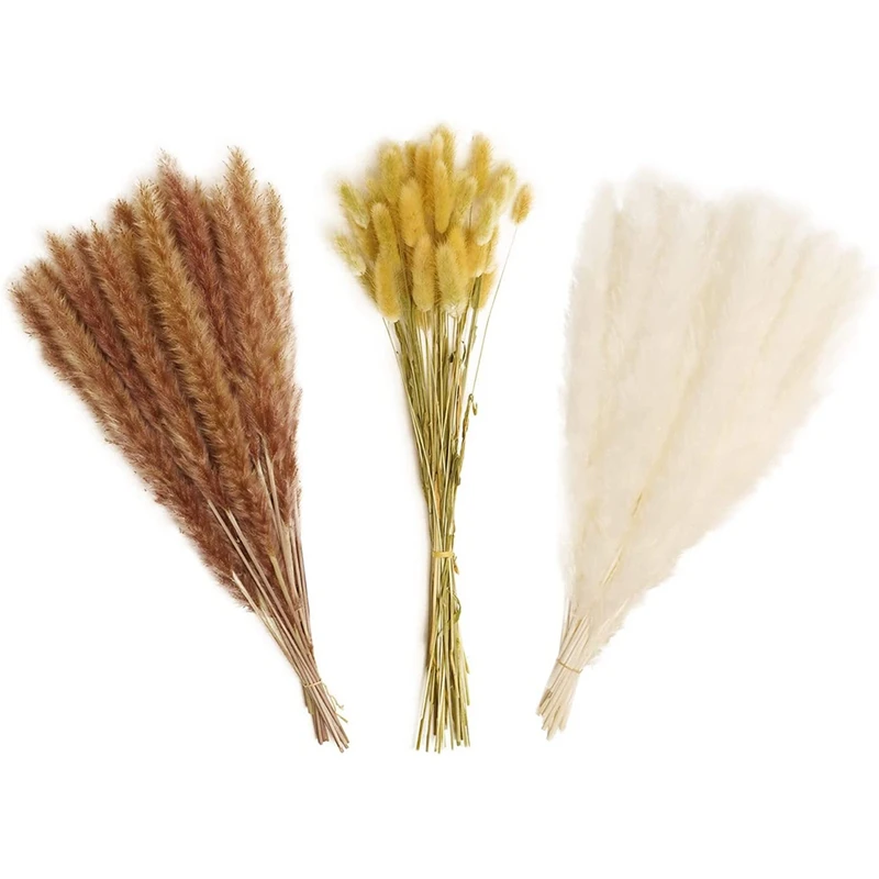

80 шт. сушеная пампасная трава 17 дюймов пампасная Трава Декор пампасная трава Бохо декор Высокие пампасы трава сушеные цветы