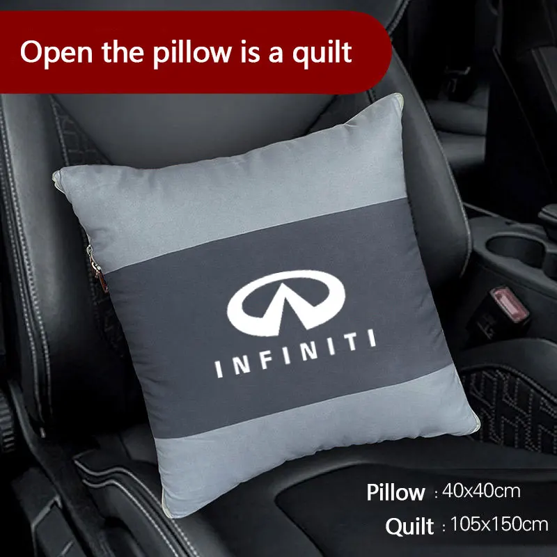 

Car pillow quilt 2 in 1 Pillow Travel Blanket For Infiniti FX35 Q50 Q30 ESQ QX50 QX60 QX70 EX JX35 G35 G37 EX3 Accessories