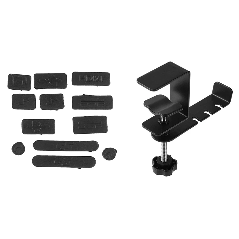 

12 In 1 USB Plug Cover Silicone For Pro With Headphone Hanger - 360 Degree Rotation Universal Aluminum