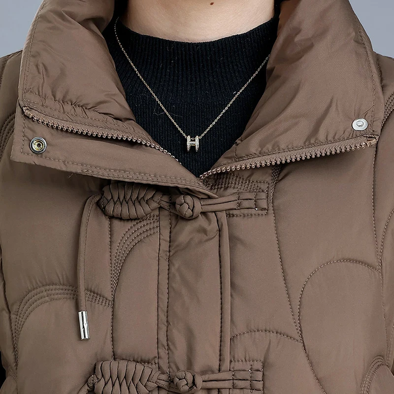 Mom Winter coat New Thickened Middle-Aged and Elderly down Jacket Cotton-padded Clothes Autumn Winter Clothing Wide Lady ...