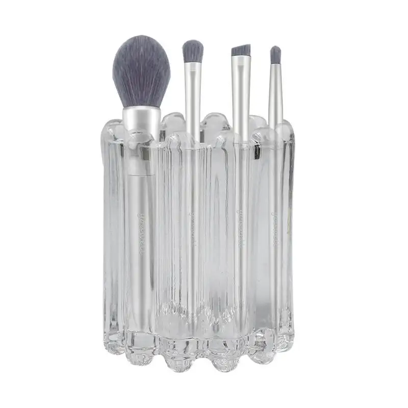 Holder Container Glass Tabletop Ornament Elegant Pencil Cup With Natural Smooth Surfaces