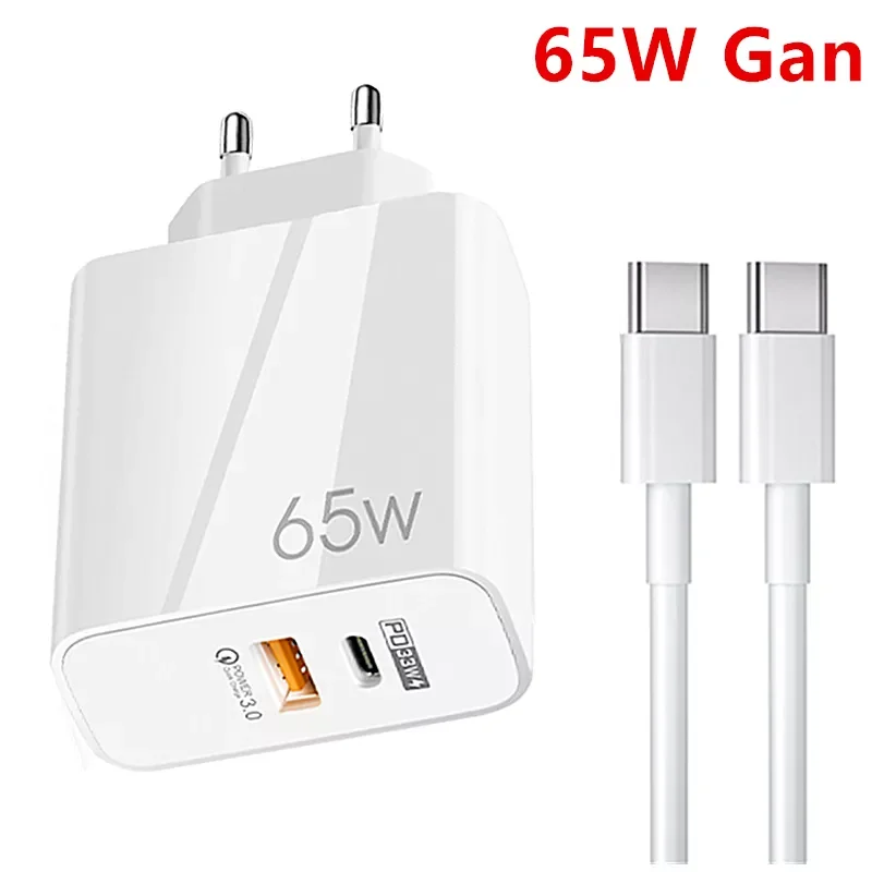 

GaN 65W USB C Charger Quick Charge 4.0 3.0 QC4.0 QC PD3.0 PD USB-C Type C Fast USB Charger For iPhone 13 12 Pro Max Macbook ipad