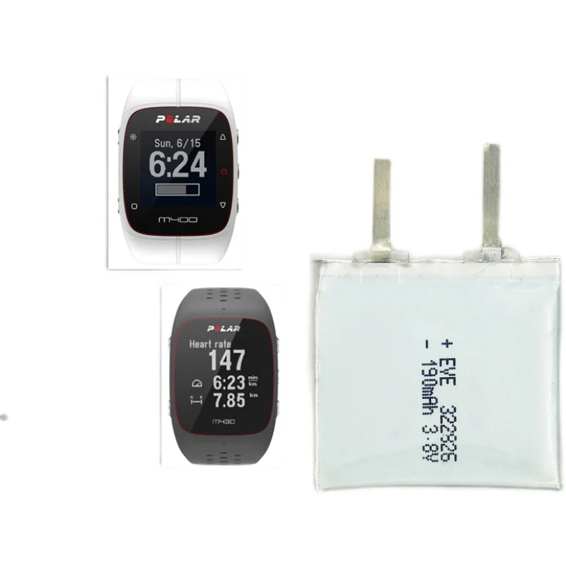 

New 322826 Applicable Boon POLAR M430 M400 Intelligent Sports Watches Lithium Battery Core