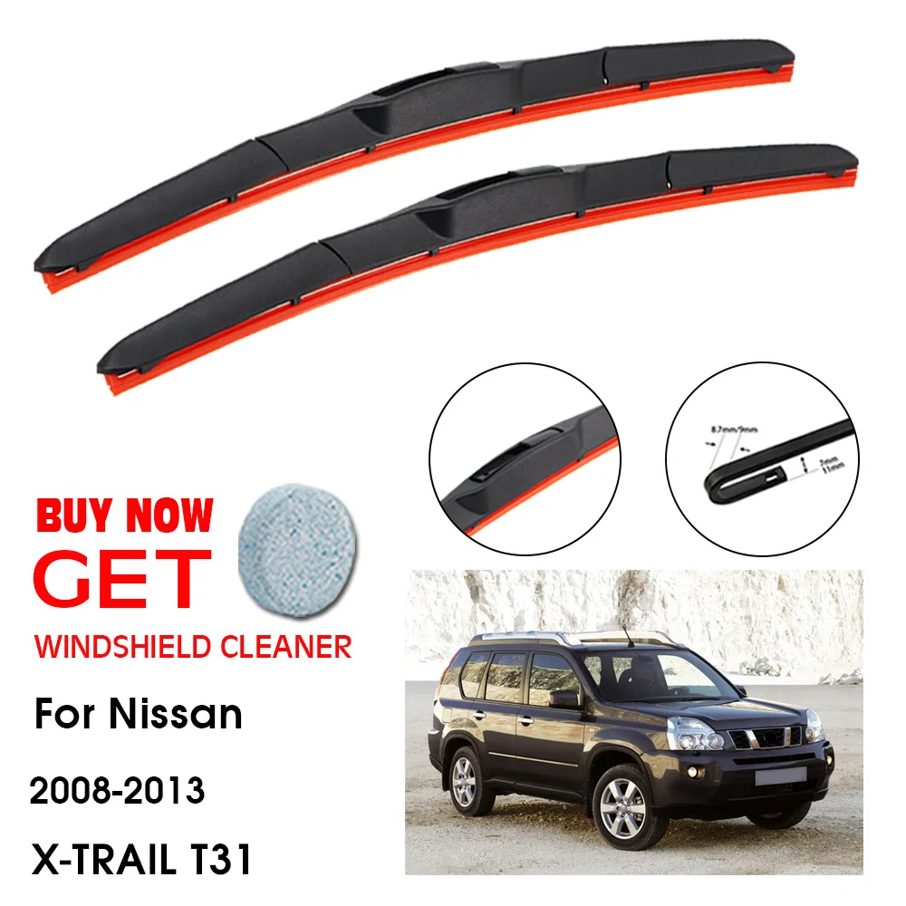 

Car Wiper For Nissan X-TRAIL T31 24"+16" 2008-2013 Front Window Washer Windscreen Windshield Silica Gel Wiper Blades Accessorie