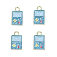 10pcs mobile game console alloy enamel charms pendant accessories for gift jewelry making earrings necklace diy craft finding