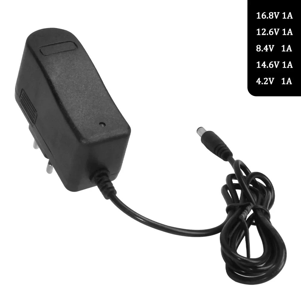 

4.2/8.4/12.6/14.6/16.8V 1A Lithium Battery Charger Lithium Polymer Battery Power Supply Adapter Charger DC 5.5 *2.1 MM