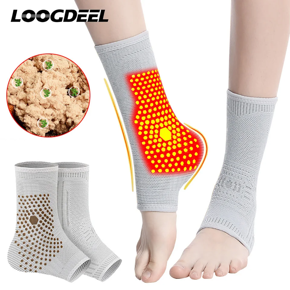 

LOOGDEEL Ankle Joint Support Mugwort Self Heating Sleeve Graphene Insulation Ankle Joint Sprain Prevention Bracket