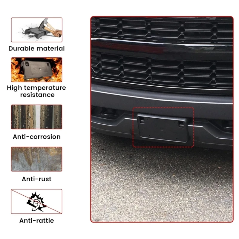 Держатель кронштейна рамки номерного знака переднего бампера заменяет 23354526