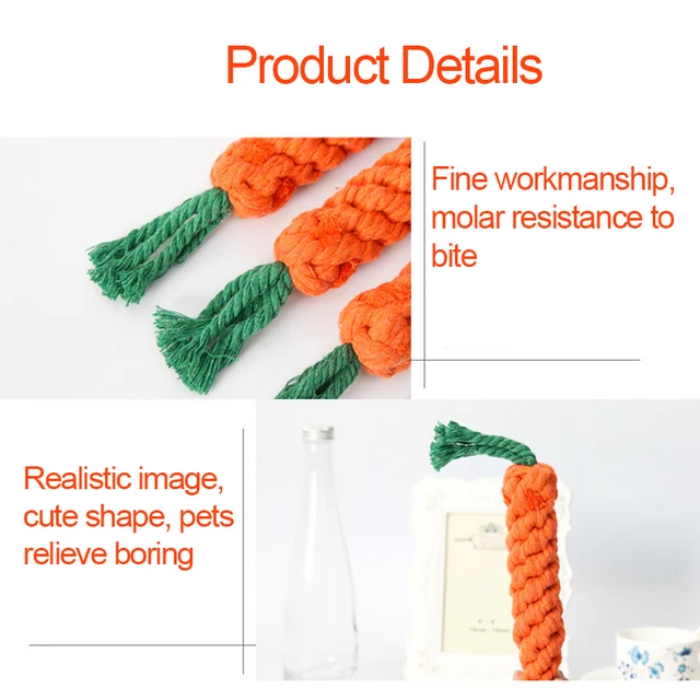 Pet Dog Toys Cartoon Animal Dog Chew Toys Durable Braided Bite Resistant Puppy Molar Cleaning Teeth Cotton Rope Toy 5