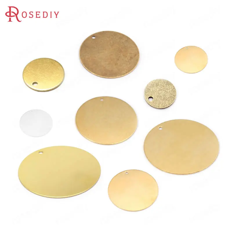 Круглый диск из латуни для подвесок диаметр 8 мм 10 15 25 35 толщина 0 5 - купить по