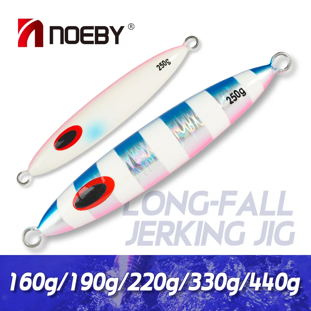 

Noeby Metal Jig Fishing Lure 160g 190g 220g 330g 440g Heavy Weight Jig Deep Sea Fishing Tackle Artificial Hard Bait for Fishing